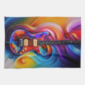 surrealistische gitaar theedoek (Horizontaal)