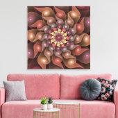 Surrealistische glanzende bloem moderne abstracte canvas afdruk (Insitu (Woonkamer))