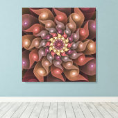 Surrealistische glanzende bloem moderne abstracte canvas afdruk (Insitu (Houten vloer))