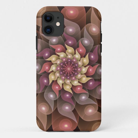 Surrealistische glanzende bloem moderne abstracte Case-Mate iPhone case (Achterkant)