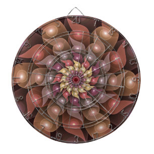 Surrealistische glanzende bloem moderne abstracte dartbord