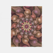 Surrealistische glanzende bloem moderne abstracte fleece deken (Voorkant)