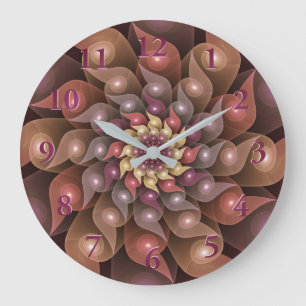 Surrealistische glanzende bloem moderne abstracte grote klok