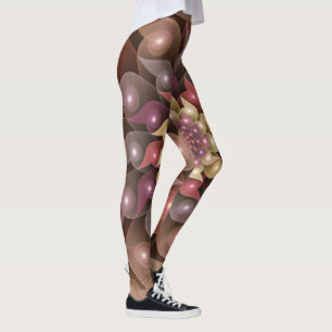 Surrealistische glanzende bloem moderne abstracte  leggings