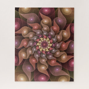 Surrealistische glanzende bloem moderne abstracte legpuzzel