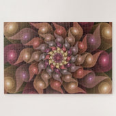 Surrealistische glanzende bloem moderne abstracte legpuzzel (Horizontaal)