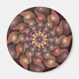 Surrealistische glanzende bloem moderne abstracte  magneet
