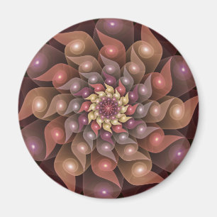 Surrealistische glanzende bloem moderne abstracte  magneet