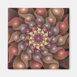 Surrealistische glanzende bloem moderne abstracte magneet