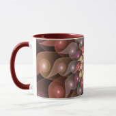 Surrealistische glanzende bloem moderne abstracte  mok (Links)