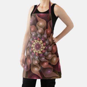 Surrealistische glanzende bloem moderne abstracte  schort