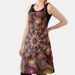 Surrealistische glanzende bloem moderne abstracte  schort