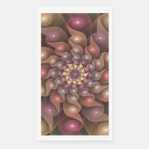 Surrealistische glanzende bloem moderne abstracte servet