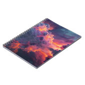 Surrealistische gloeiende zonsondergangswolken wee notitieboek (Linkerzijde)