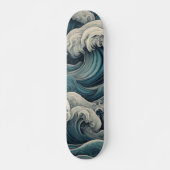Surrealistische golven: Ocean Dreamscape Persoonlijk Skateboard (Voorkant)