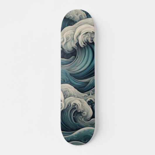 Surrealistische golven: Ocean Dreamscape Persoonlijk Skateboard (Voorkant)