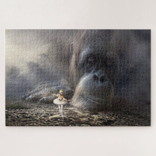 Surrealistische Gorilla en Ballerina Legpuzzel