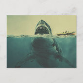 Surrealistische haai en boot briefkaart (Voorkant)