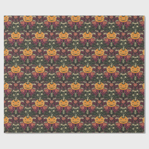 Surrealistische Halloween Tuin Gothische Pompoen S Cadeaupapier