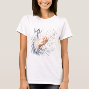 Surrealistische hand: een gebaar van verbeelding e t-shirt