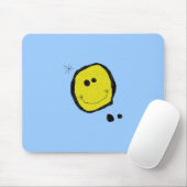 surrealistische happy face mousepad muismat (Met muis)