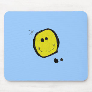 surrealistische happy face mousepad muismat