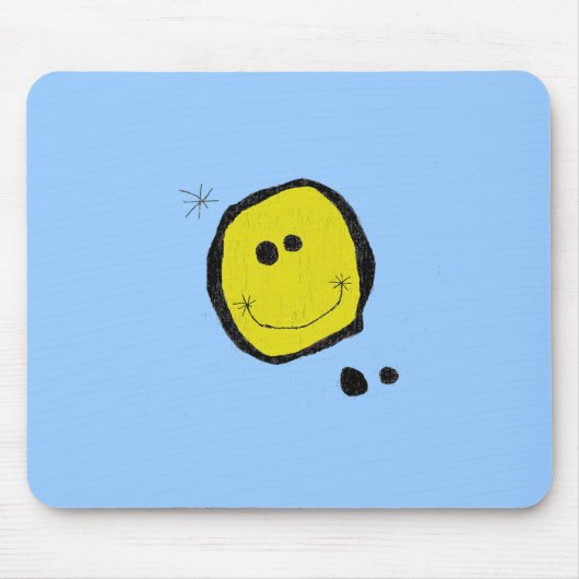 surrealistische happy face mousepad muismat (Voorkant)