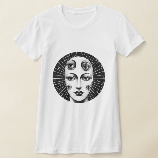 Surrealistische hemelse dame t-shirt (Laagn)