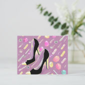 Surrealistische  hiel- en Snoep Briefkaart (Staand voorkant)