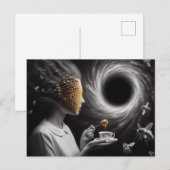 Surrealistische Honingraat Hoofd Vrouw en Bijen Briefkaart (Voorkant / Achterkant)