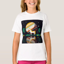 Surrealistische illustratie van een paard t-shirt