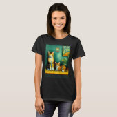Surrealistische Impressionistische Kat Impressioni T-shirt (Voorkant volledig)