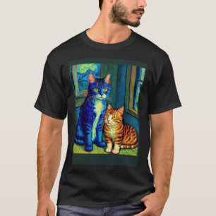 Surrealistische Impressionistische Kat Impressioni T-shirt