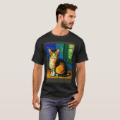 Surréalistische Impressionistische Kat Impressioni T-shirt (Voorkant volledig)