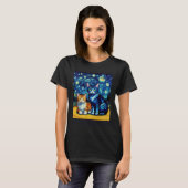 Surréalistische Impressionistische Kat Impressioni T-shirt (Voorkant volledig)