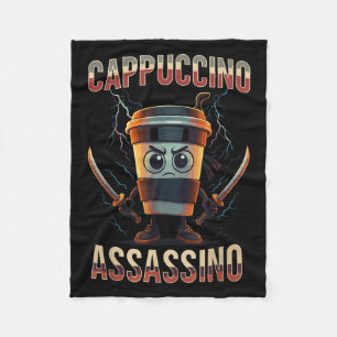 Surrealistische Italiaanse Brainrot Cappuccino Ino Fleece Deken