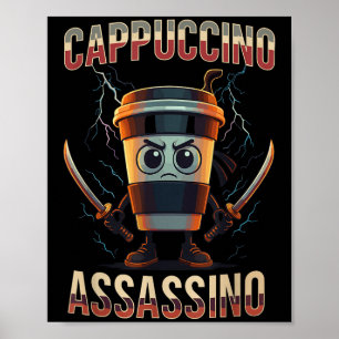Surrealistische Italiaanse Brainrot Cappuccino Ino Poster