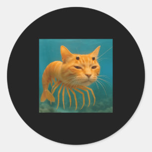 Surrealistische Italiaanse brainrot meme trippi tr Ronde Sticker