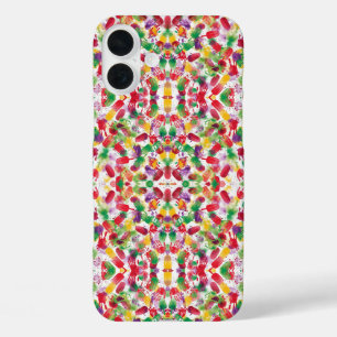 Surrealistische Kaleidoscoop Ice Pop Art iPhone 16 Plus Hoesje