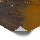 Surrealistische kat op de klok met vlinders – surr poster (Hoek)