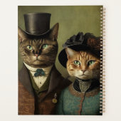 Surrealistische katten met Fancy kleding Planner (Achterkant)