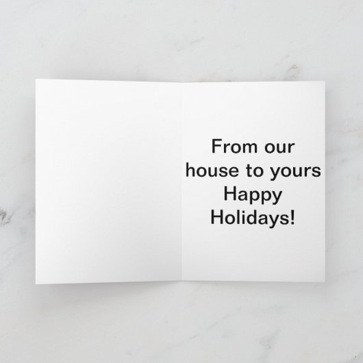 Surrealistische kerstboomverlichting kaart (Binnen)