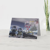 Surrealistische kerstkaart feestdagen kaart (Achterkant)