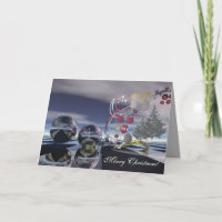 Surrealistische kerstkaart