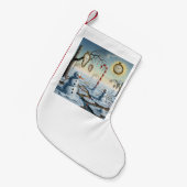 Surrealistische kerstkous kleine kerstsok (Voorkant (Hangend))