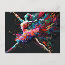 Surrealistische kleur splash dansen ballerina
