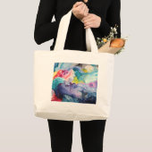 Surrealistische kleuren grote tote bag (Voorkant (product))