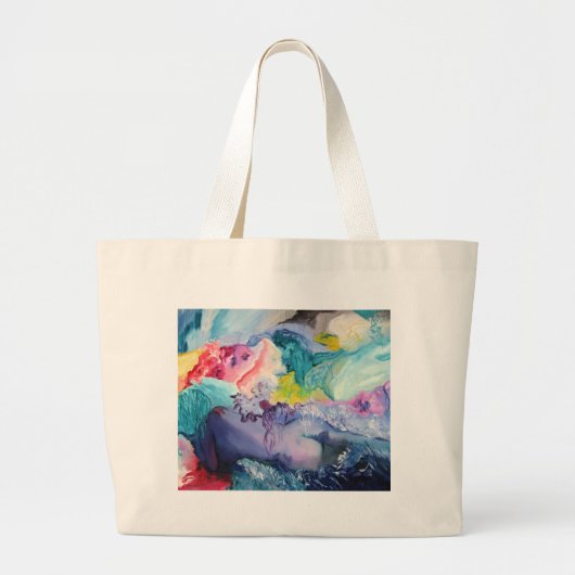 Surrealistische kleuren grote tote bag (Voorkant)