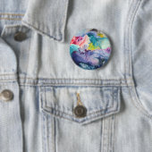 Surrealistische kleuren ronde button 5,7 cm (In situ)