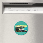 Surrealistische kleuren van Miami Beach Florida Magneet (Insitu (Vaatwasser))